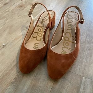 Sam Edelman Lorene Slingback rust block heels